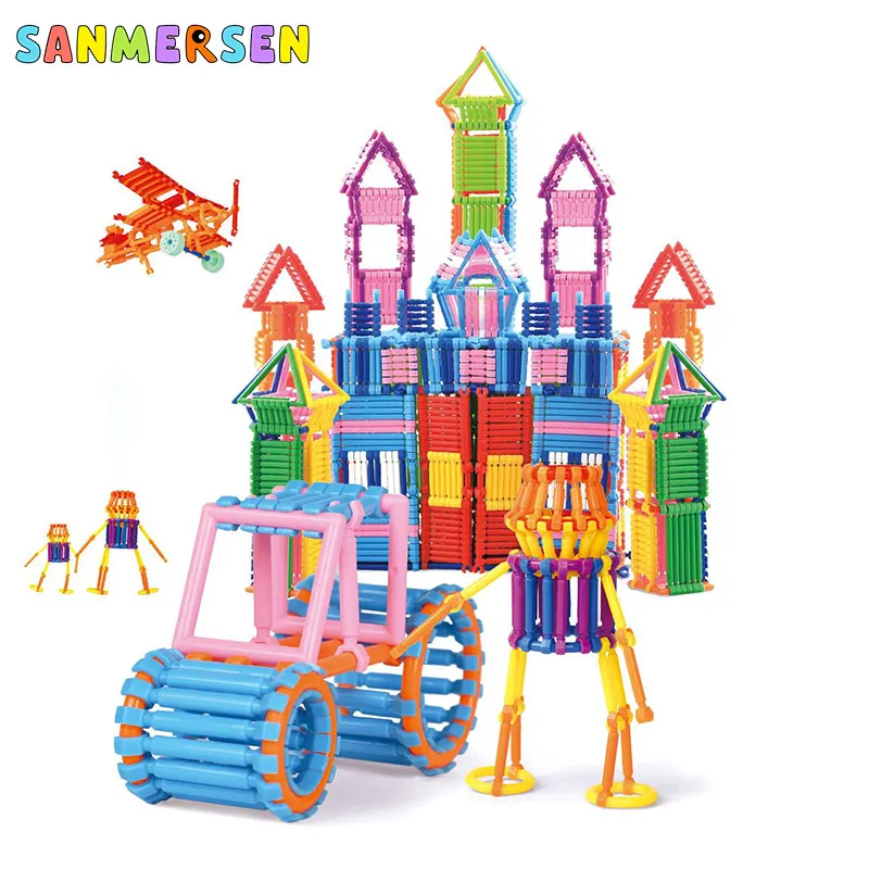 1100 Pcs Plastic DIY Blocks Toy Geometry Construction Set Model And Building Educational Developmental Toys For Kids | Игрушки и хобби