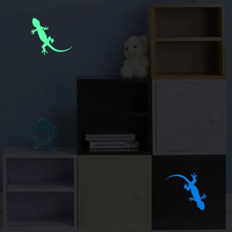 3D Gecko энергии хранения флуоресцентный светится в темноте светящиеся на стену