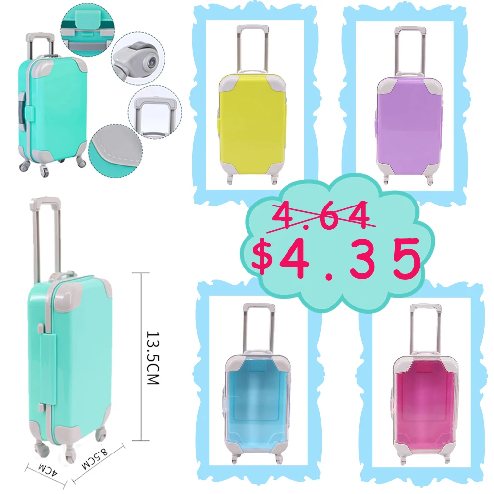 Аксессуары для кукол мебель костюм путешествий чехол багажника багажа 18 дюймов