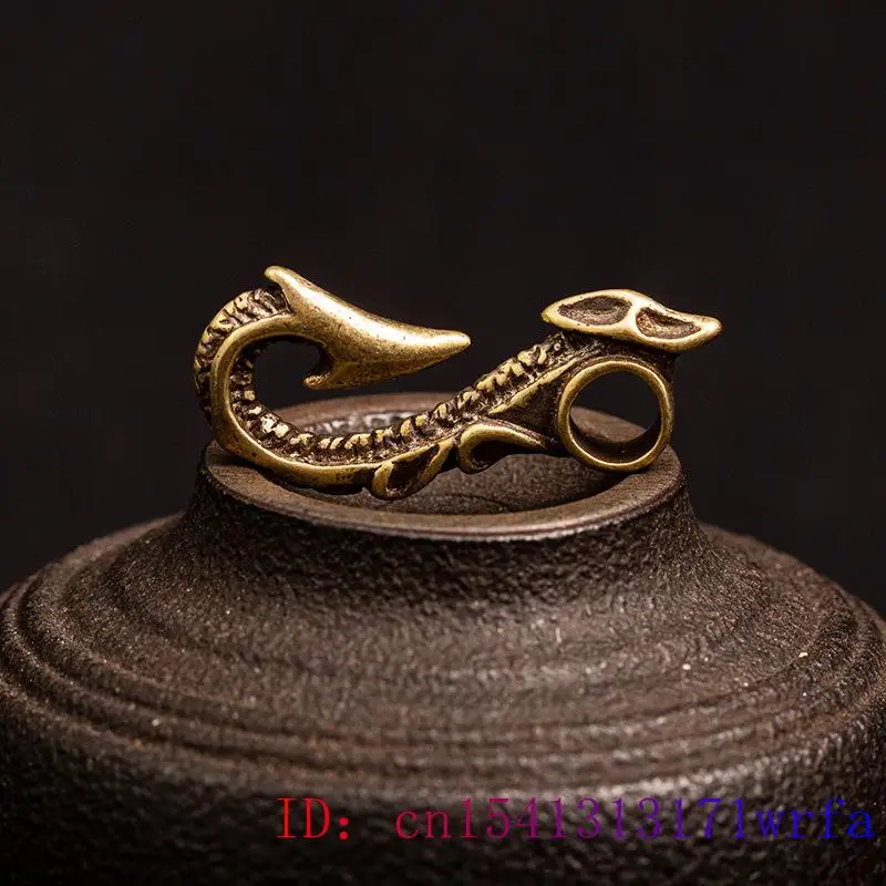 Латунный брелок с крючком для ключей подвеска статуэтка резные ювелирные