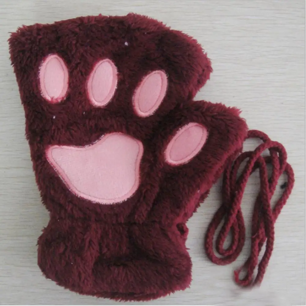 10 YJSFG домашние женские зимние перчатки без пальцев Забавные милые Варежки «ежики» шерстяные вязаные крючком теплые митенки Новые перчатки - Цвет: 10