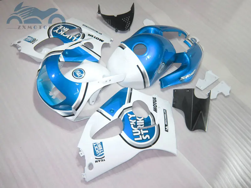 Light blue Fairing Набор обтекателей на заказ для SUZUKI SRAD GSXR 600 GSX R750 1996 1998 2000 GSX R600 96-00 белый синий фиолетовый зеленый оранжевый+ бак - Цвет: Light blue Fairing