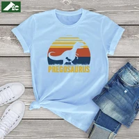 100 cotton pregosaurus ladies t shirt kawaii dinosaur pregnant mom to be pregnancy maternity shirt vintage pregnancy clothes 3xl