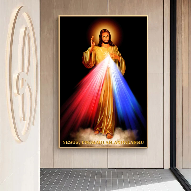 

God Jesus Christ Canvas Paintings Portrait Poster and Print Classic Home Decor Oil Holy Father Wall Art Pictures Room Decoration