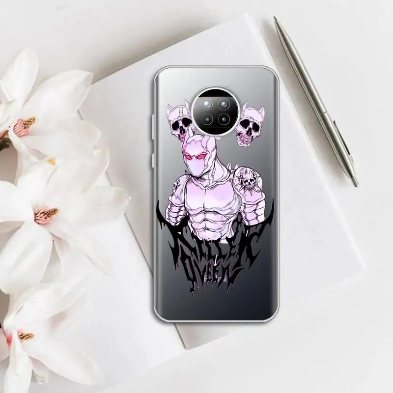 

Anime cortoon JOJO'S bizarre Phone Case Transparent for Xiaomi Redmi note 10 t 8 9 pro lite 11
