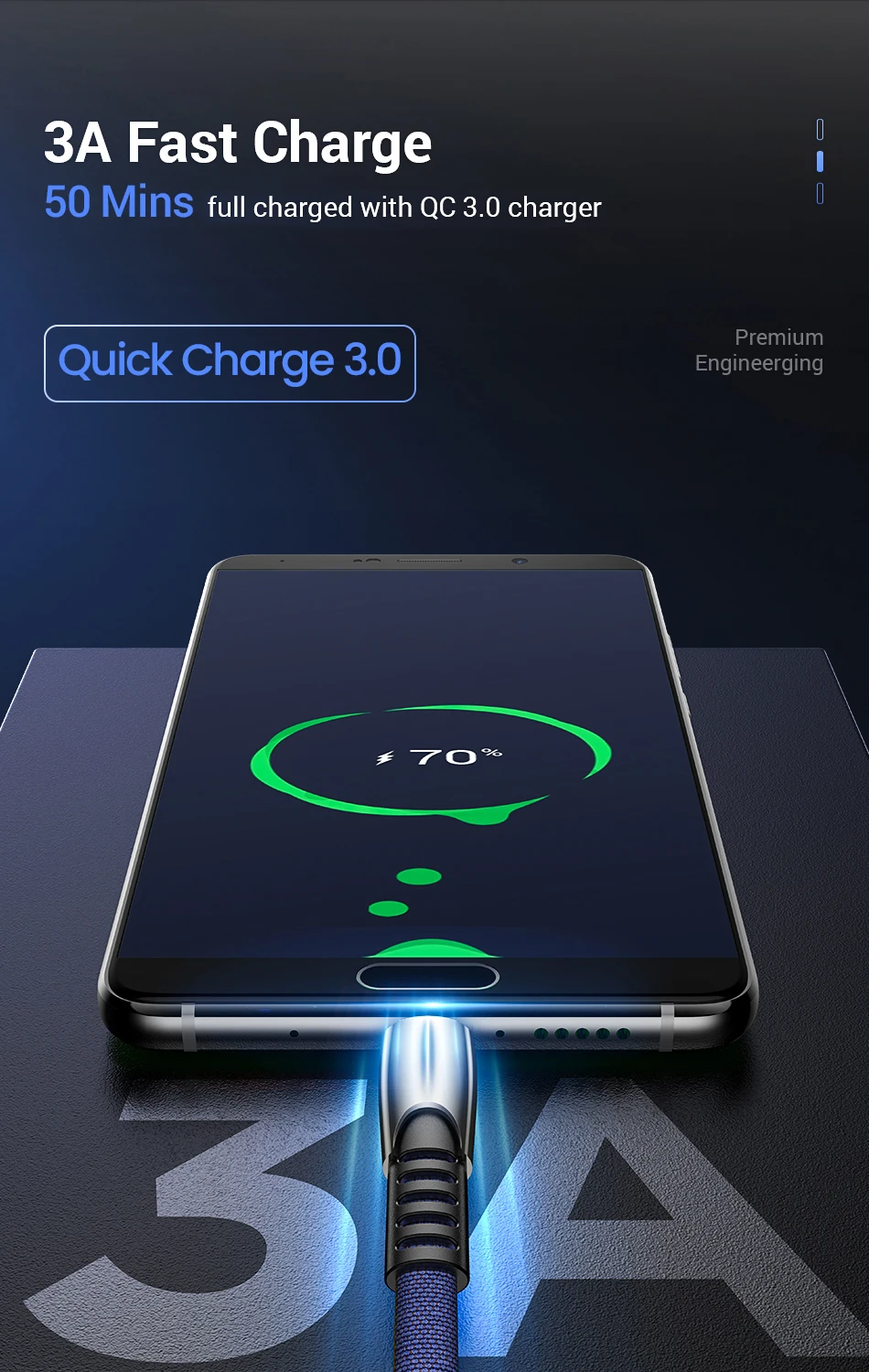 1 м 2 м 3 м 3 А Быстрая зарядка USB кабель type C зарядное устройство для samsung для huawei для Xiaomi Android мобильный телефон USB кабель для передачи данных зарядное устройство