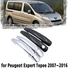 Черная ручка из углеродного волокна или хромированная боковая накладка на дверь, комплект отделки для Peugeot Expert Tepee 2007  2016, автомобильные аксессуары 2008 2009 2010