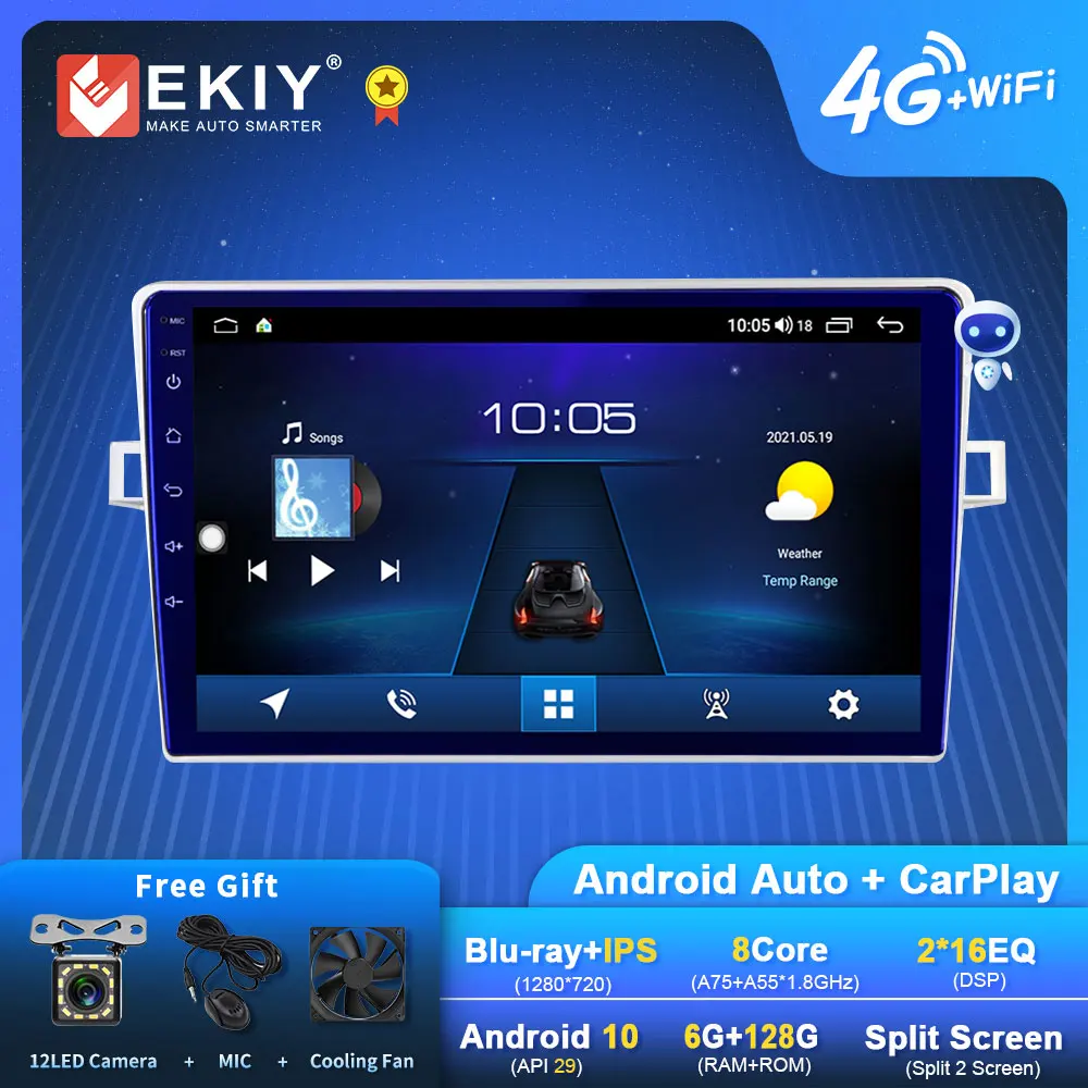 

EKIY S7T Android Car Radio For Toyota Corolla Verso EZ 2007 -2016 Stereo Carplay Multimedia Video Player 2din DVD Navigation GPS