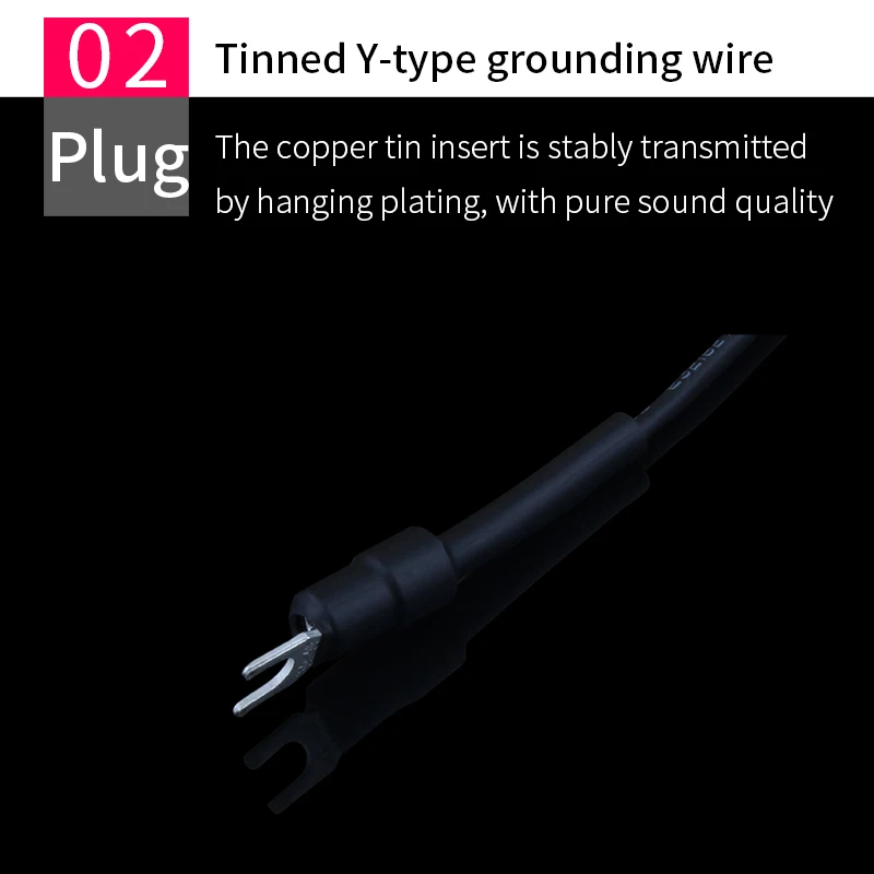 YYAUDIO 4-ядерный Чистая медь OFC 2 RCA до заземление U spade разъем аудио кабель тонарма с
