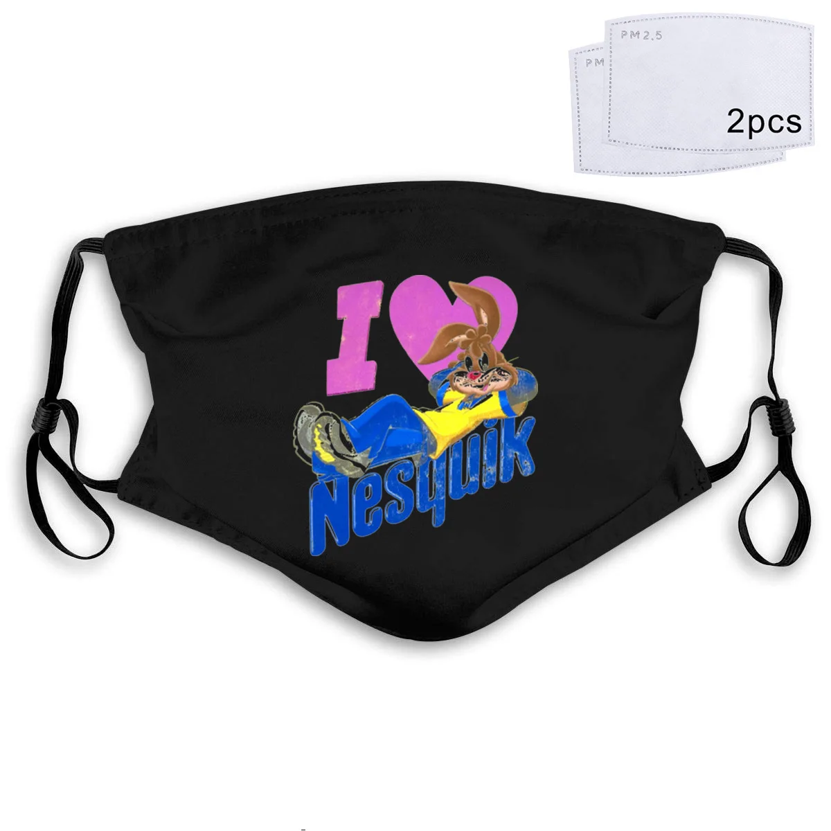 I Heart Nesquik Chocolate Mix Milk Bunny Mask PM2.5 | Аксессуары для одежды
