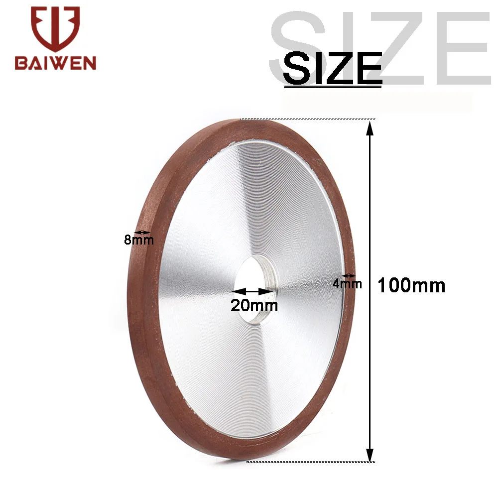 

100mm Diamond Grinding Wheel 4 Inch Parallel Grinder Disc For Carbide Tungsten Steel Milling Cutter 20mm Hole Grit 80-400