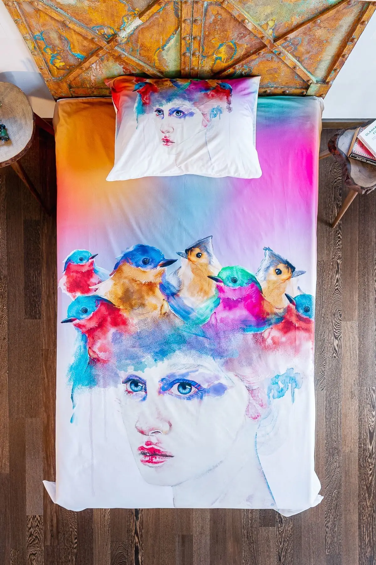 

Flying Girls Singles Duvet Cover Set,Cotton,Bed,Home Textile,Quality,Sturdy, bed Sheet,Pillowcase,Bed Sheet,Four Season