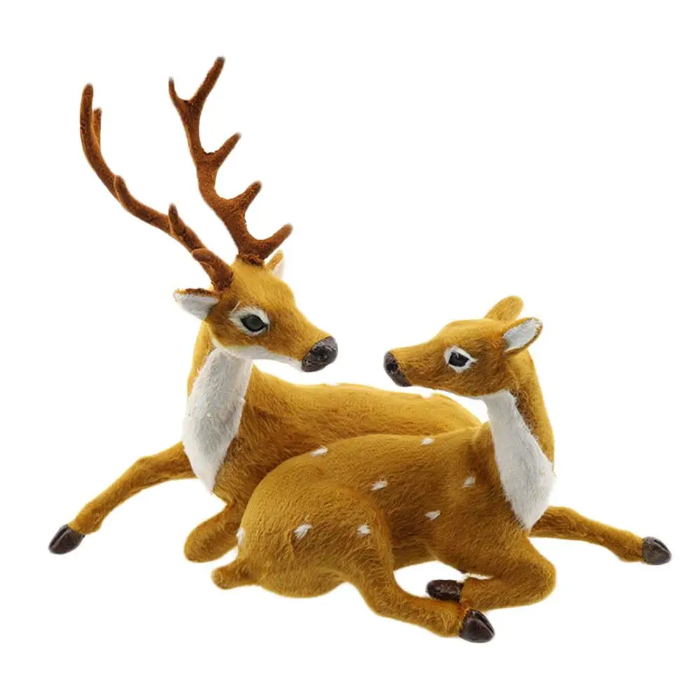 2Pcs/Pack Simulation Couple Deer Christmas Creative Cute Lovers Gift Home Decor | Дом и сад