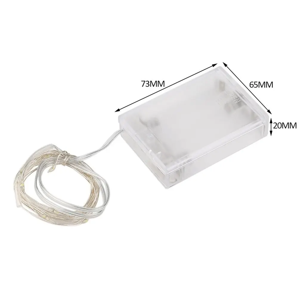 

10M 100 LED 3AA Battery Silver Wire String Light Fairy Lamp Decorative Light With 8 Function Remote Control And Battery Box