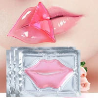 5 12pcs beauty lip plumper pink crystal collagen lip mask patches moisture essence wrinkle cosmetics lip patch skin care