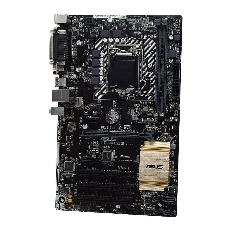 ASUS H110-PLUS LGA 1151 Intel H110 DDR4 32GB Support Core i3 i5 i7 Cpus VGA DVI USB3.0 SATA3 PCI-E X16 ATX Desktop Motherboard | Компьютеры
