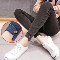 length stretch washed denim maternity jeans summer fashion pencil trousers clothes for pregnant women pregnancy pants