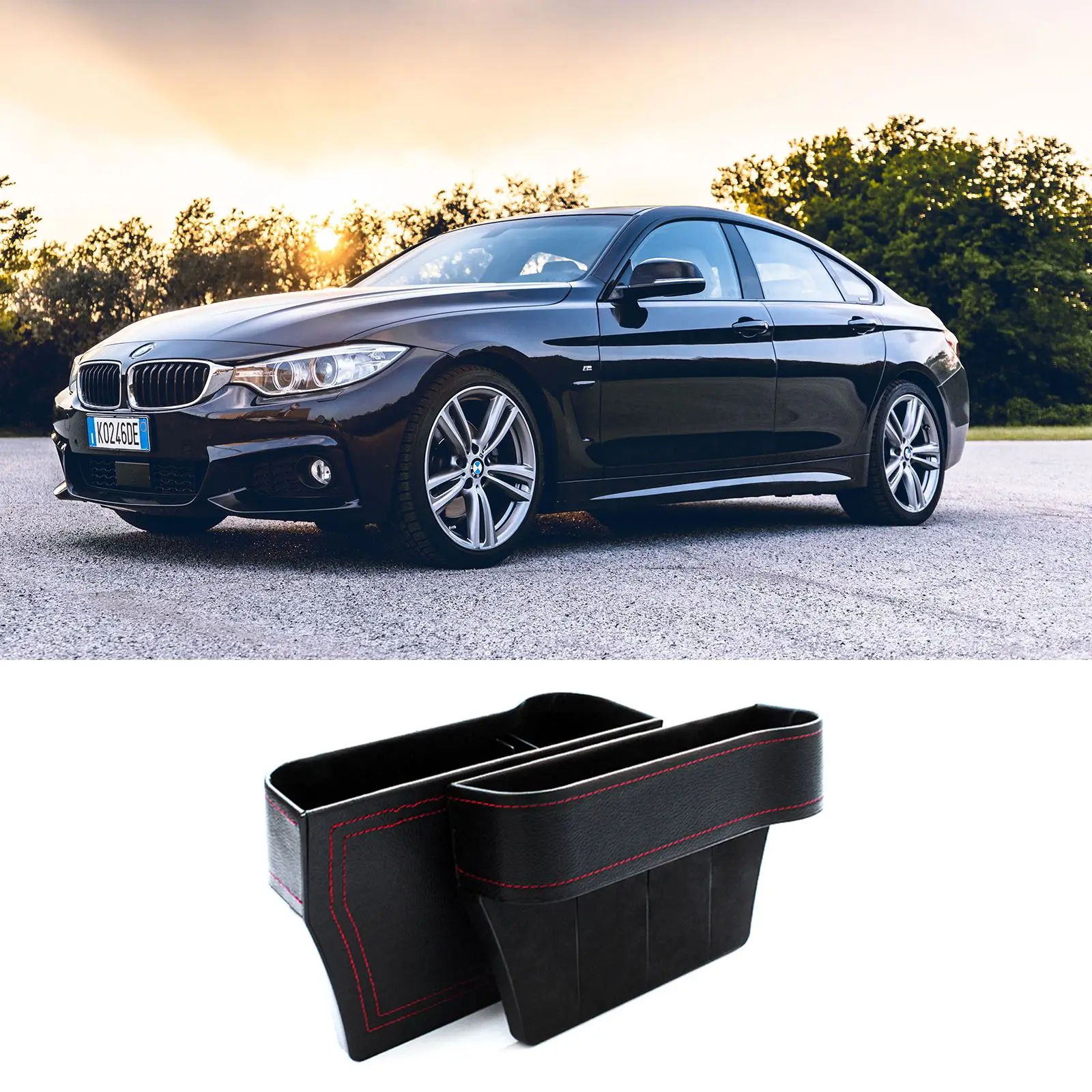 

Universal Car Seat Side Catcher Filler Storage Box Multi-Function Seat Side Organizer Holder