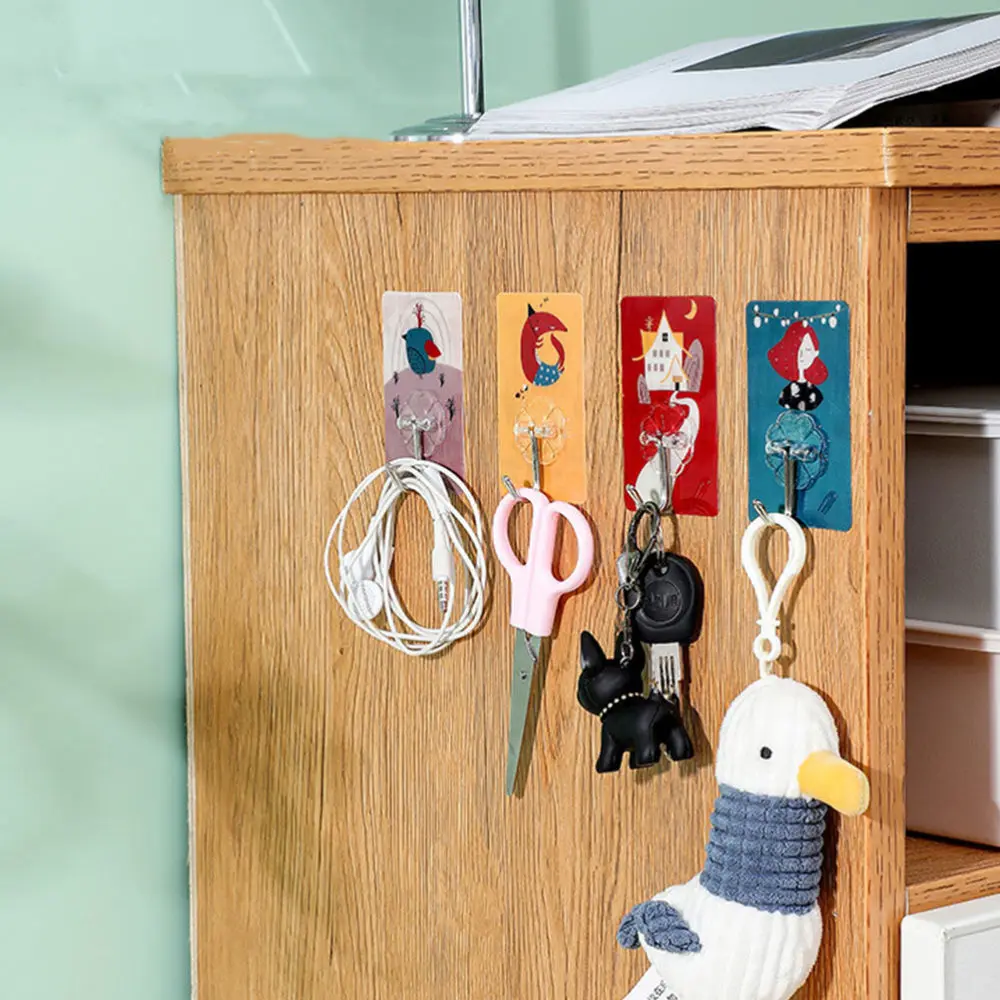 

20pcs Cartoon Wall Mounted Hooks Self-adhesivd Hooks Household Bathroom Hooks