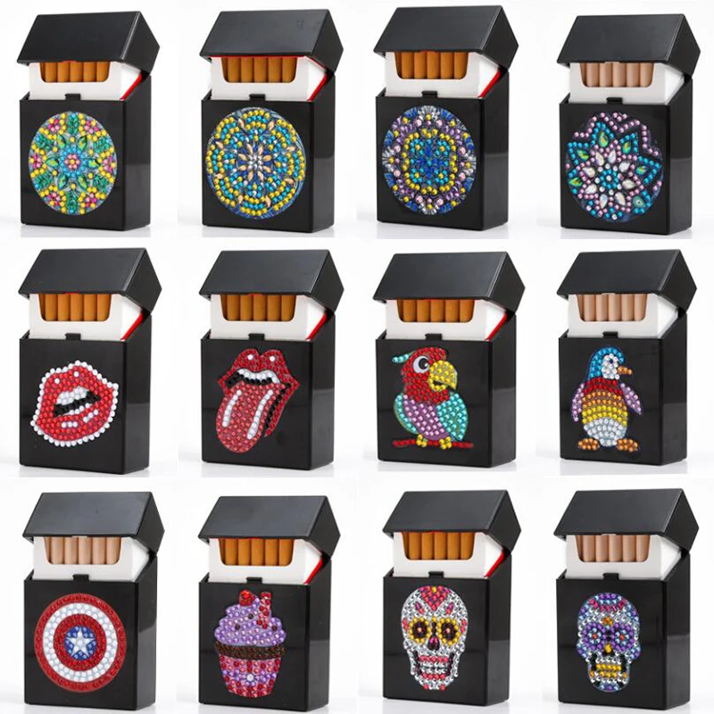 DIY специальные алмазов картина сигареты Чехол Коробка ювелирных изделий Стразы