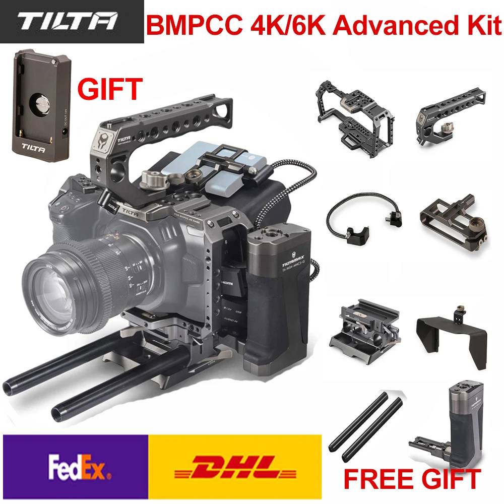 Полный комплект Tilta BMPCC 4K/6K для камеры полной верхняя ручка боковая F970 аккумулятор