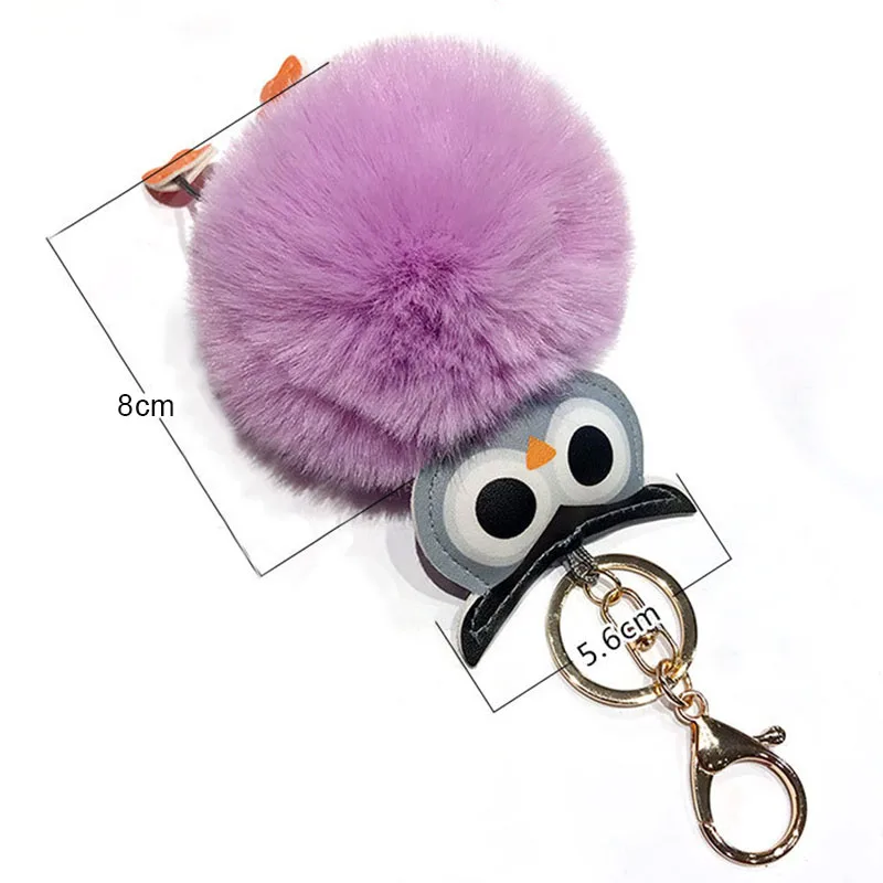 Горячая Сова pom брелок искусственный помпон Кролик Мех Шар женская сумка