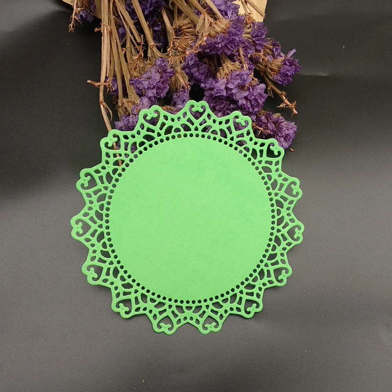 Штампы для скрапбукинга кружевная кромка круглая рамка фон металлические штампы