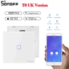Умный переключатель SONOFF T0 UK Wifi 123 банды, беспроводной настенный сенсорный светильник, английские выключатели, приложение, голосовое дистанционное управление, комплект домашней автоматизации