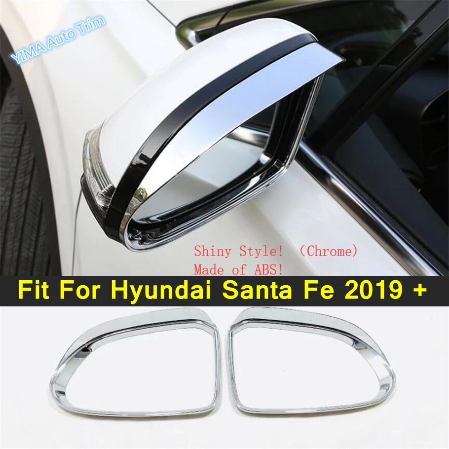 

Lapetus Auto Styling Rearview Mirror Rain Shade Rainproof Blades Cover Trim 2PCS For Hyundai Santa Fe 2019 - 2021 Accessories