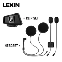 brand lexin moto intercom headset and metal clip accessories for lx b4fm pro bluetooth helmet intercom headset plug