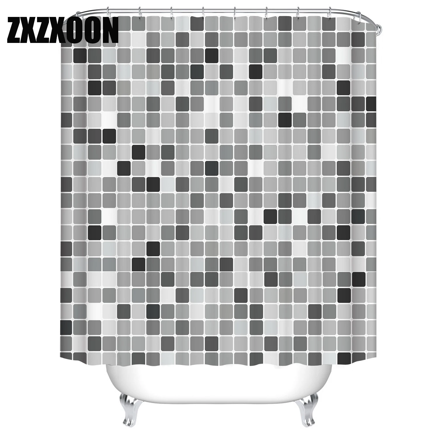Декоративные геометрический горошек Украшенное волнистыми полосками душ Шторы s
