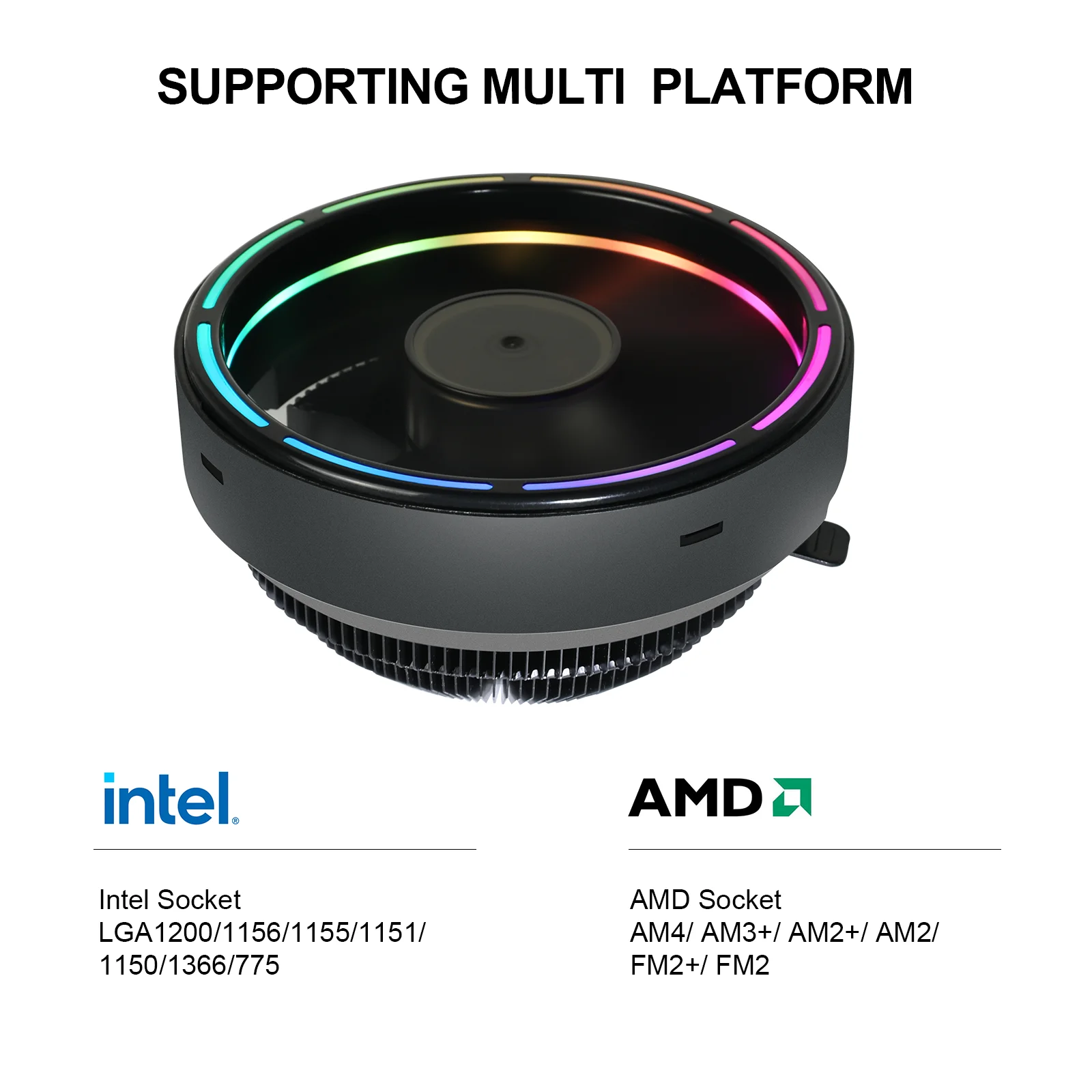 vetroo m2 black cpu cooler hydraulic bearing 90w tdp air cooler for intel lga 1200 1366 115x led ring lighting 3pin pc radiator free global shipping