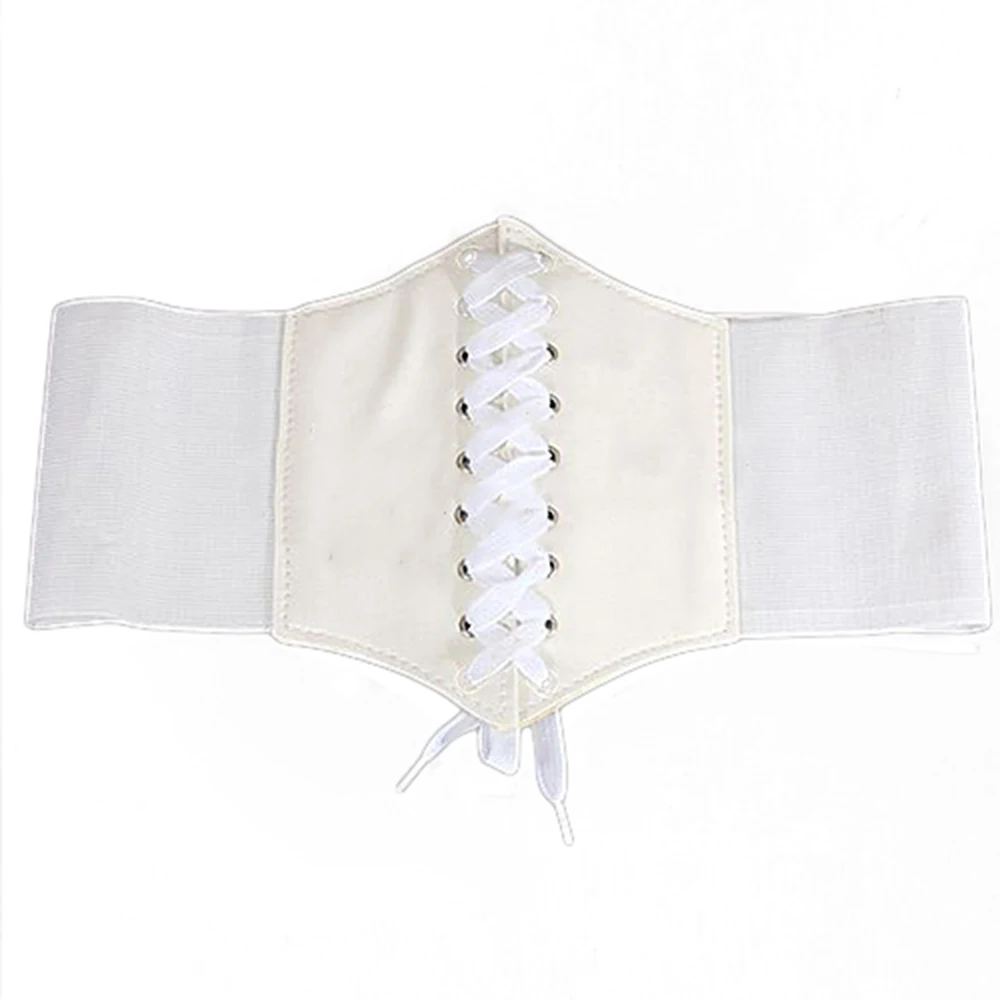 Широкие из искусственной кожи пояс Женский Модный Эластичный пояс-корсет с