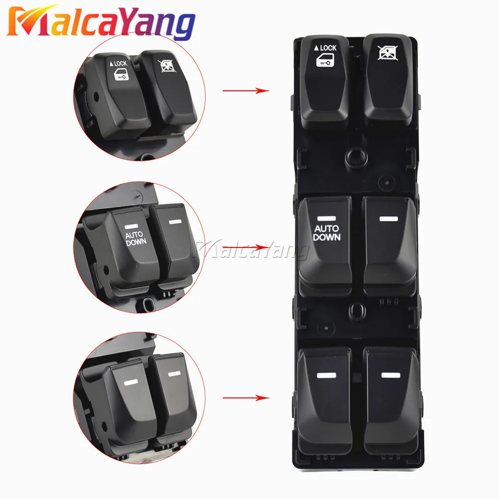 Левая рука драйвер главный выключатель питания для Hyundai Tucson 2.0L 2.4L 2010-2015 93750-2S150 93570