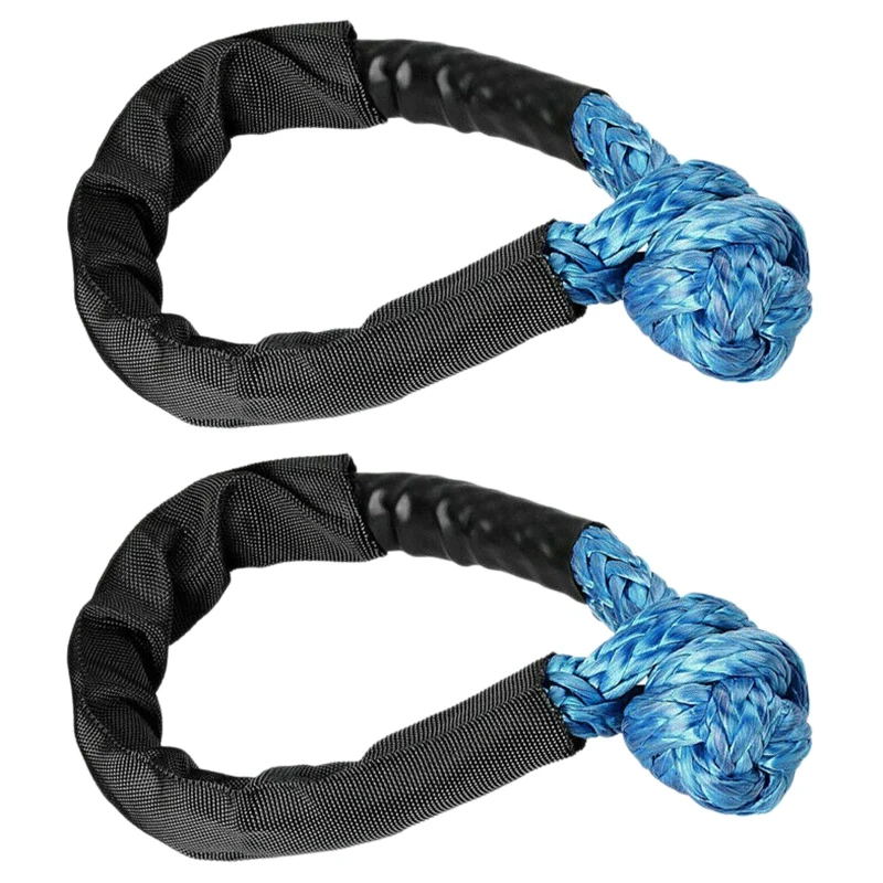

NEW-2X Soft Shackle Rope Synthetic Tow Recovery Strap 38,000LBs WLL Auto Parts Tow Rope Synthetic Fiber