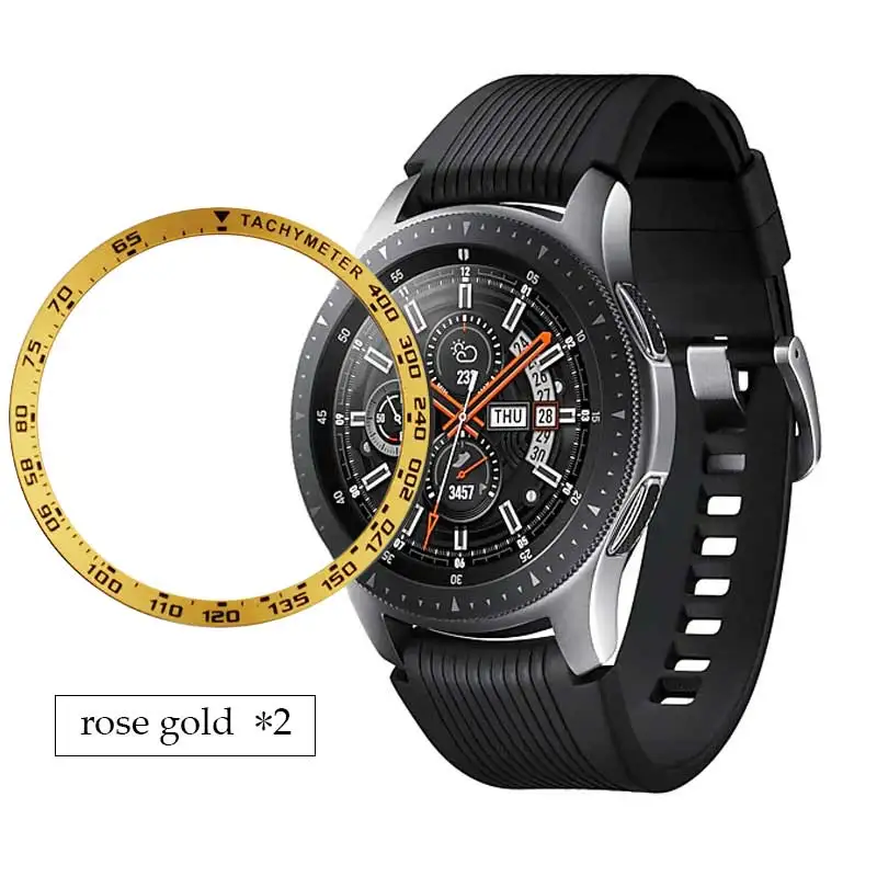 roes gold speed 2 Металлическая крышка для samsung Galaxy Watch 46 мм/42 мм чехол gear S3 Frontier/классический спортивный клейкий чехол ремешок аксессуары 46/42 3 - Цвет ремешка: roes gold speed 2