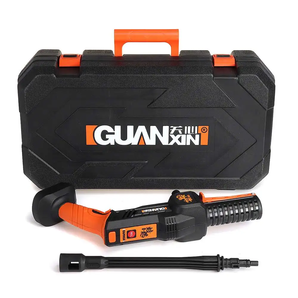 

300W 70bar Rechargeable Washing Pump 20V Cordless Car Washer Mashine High Pressure Spray Gun Cleaner 2500mAh Battery EU Charger