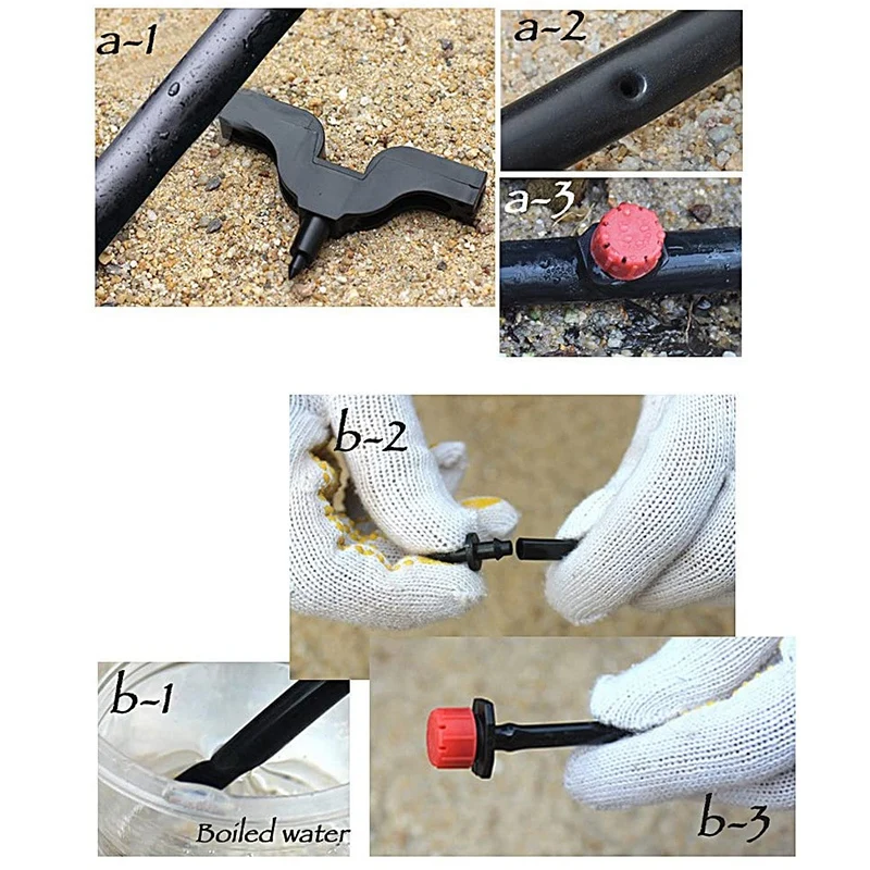 

200 Adjustable Irrigation Drippers with Drip Irrigation Kit for Garden Watering Fitting