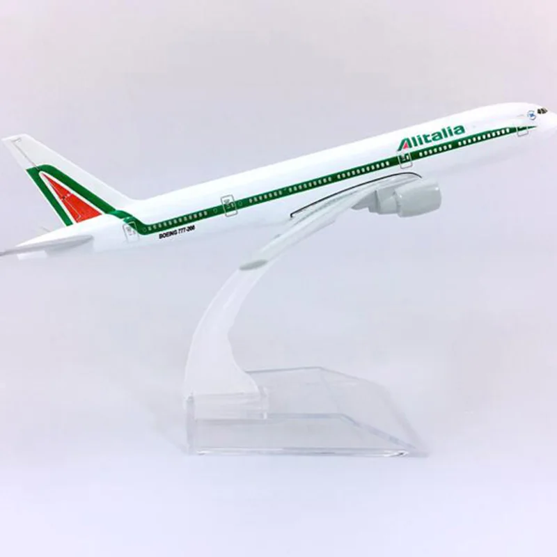 Самолет Alitalia 16 см масштаб 1:400 модель Боинга итальянского самолета с базовым