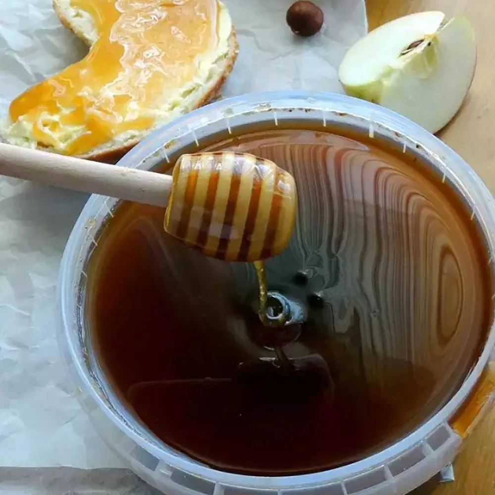 

1 шт. практичная деревянная медовая ложка с длинной ручкой, трость для перемешивания, емкость для меда, принадлежности для кофе, молока, чая, ...