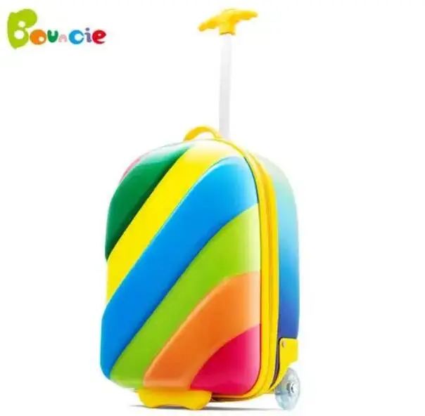 16 inch kid's Carry On Luggage Suitcase Travel Trolley bags with wheels Soft Material  Luggage Suitcase Trolley Bags For Girls