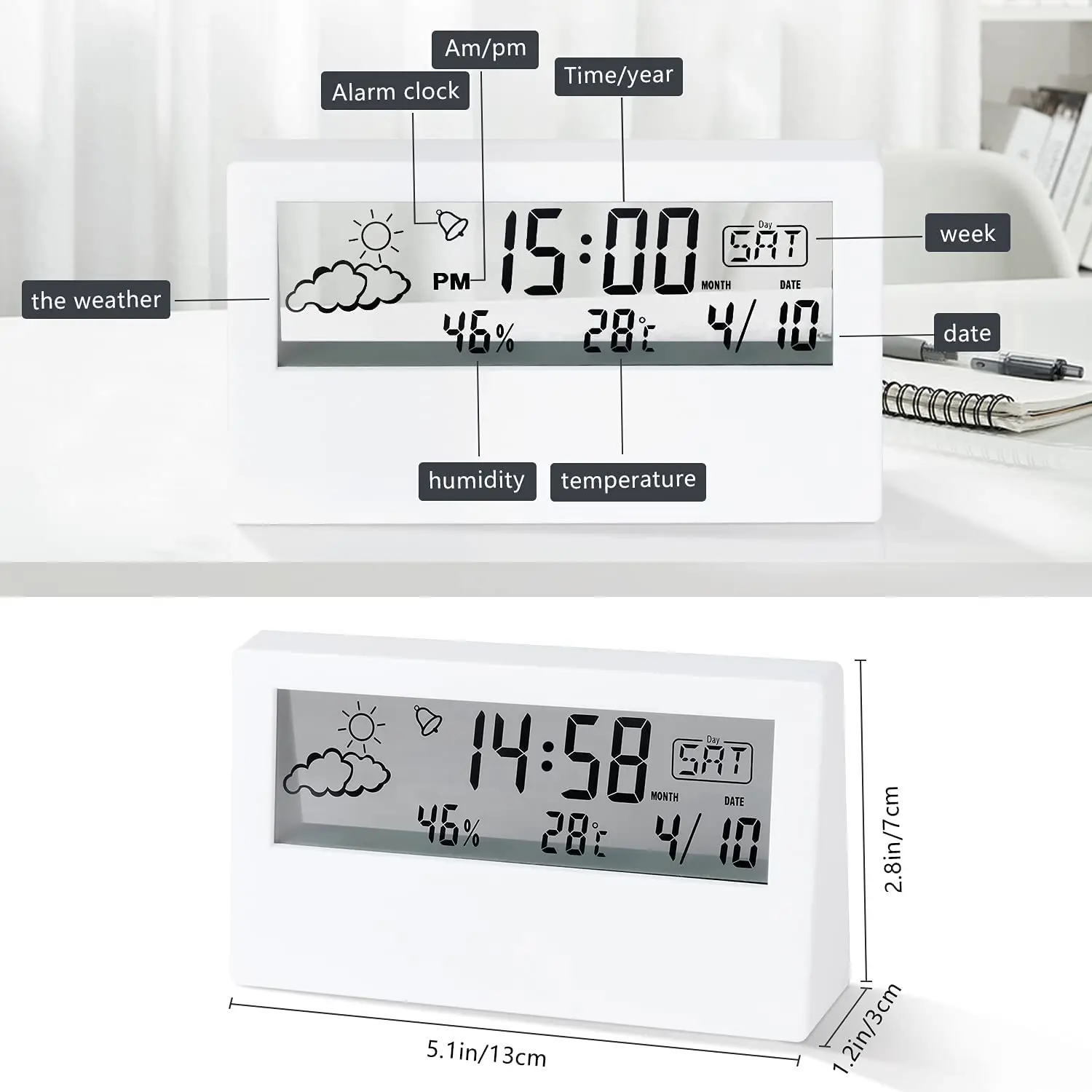 Цифровой будильник настольные часы изогнутый СВЕТОДИОДНЫЙ экран для детской