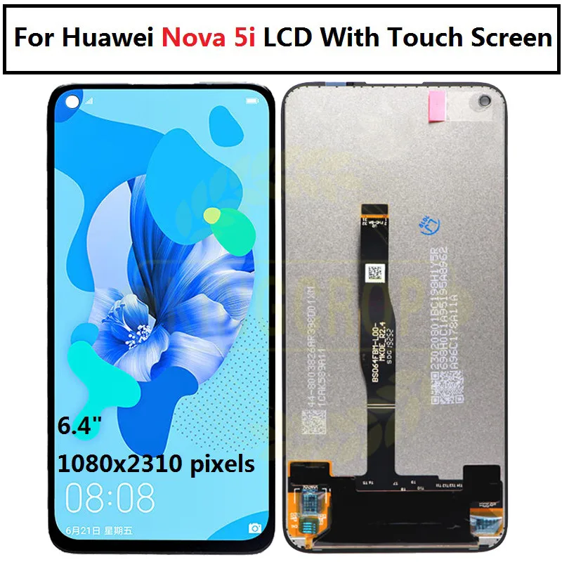 Для Huawei nova 5i nova5i P20 Lite 2019 ЖК-дисплей с рамкой сенсорный экран дигитайзер планшетов