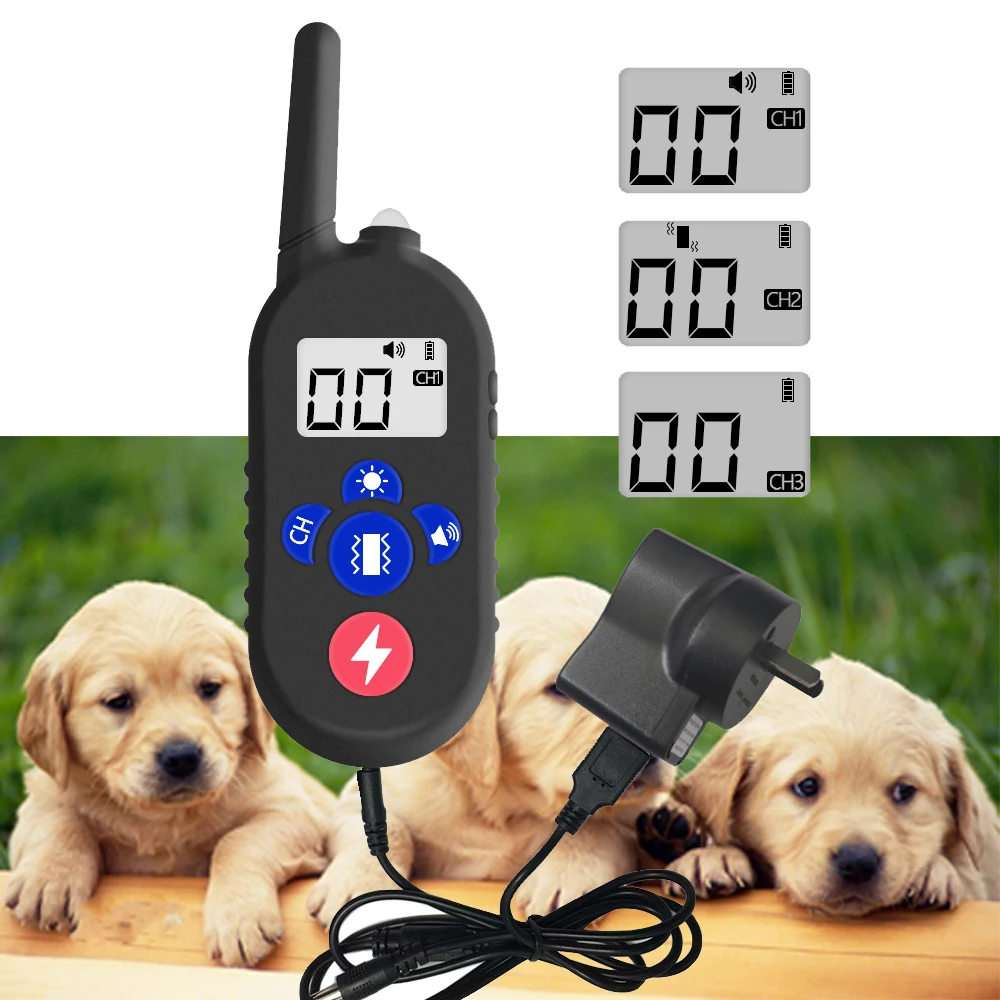 

Тренировочный ошейник для собак, водонепроницаемый, с электрошоком и вибрацией, перезаряжаемый, с дистанционным управлением, для дрессировки питомцев