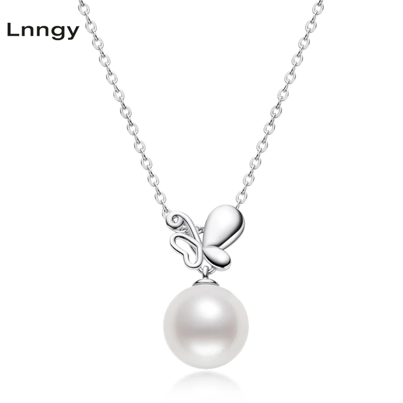 

Цепочка женская из серебра 925 пробы с натуральным пресноводным жемчугом 8-8,5 мм