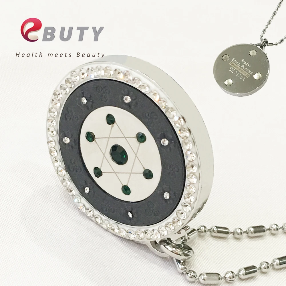 Green with Magnet EBUTY Давид кулон Лава звезда Квант энергии подвески 4000CC отрицательные ионы белый розовый красный желтый цвет с подарочной посылка коробка - Окраска металла: Green with Magnet