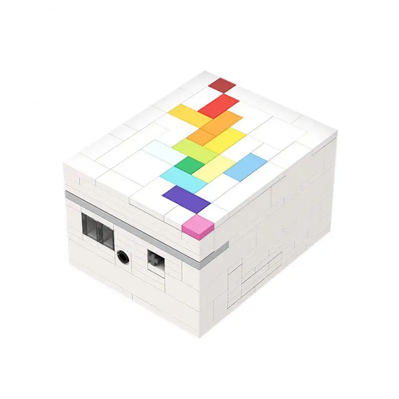 

Rainbow Road Space Image Decryption Box Model Creative Expert Building Blocks Alien Player Figures Kids Puzzle Bricks Toys Gift