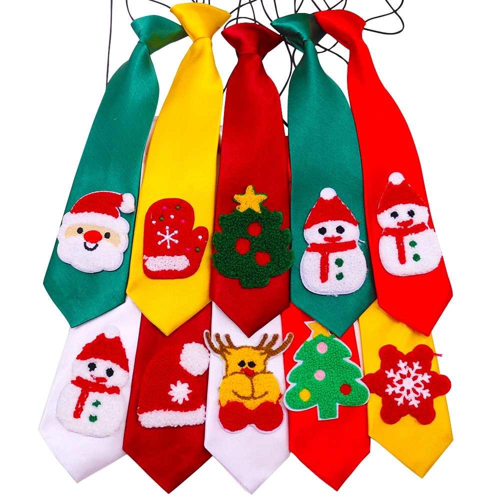 50pcs Christmas Child Kids Pet Dog Neck Ties&Bow Ties for Large Dog Neckties Dog Grooming Accessories Pet Products