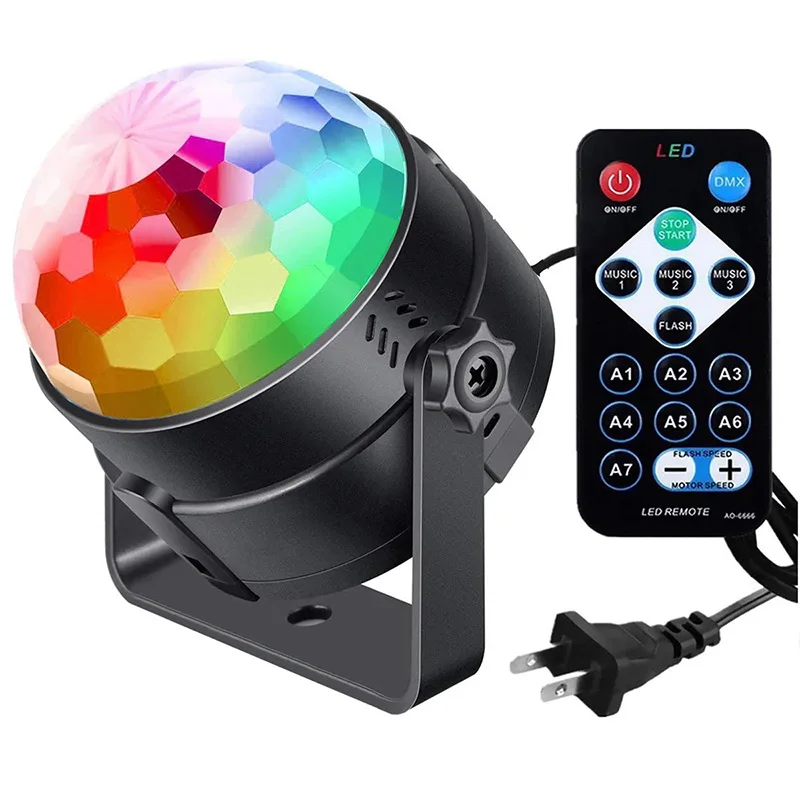 RGB диско-шар со звуковой активацией праздничный светильник для дискотеки