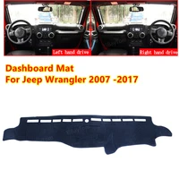 for jeep wrangler jk 20072017 anti slip car dashboard cover mat sun shade pad instrument panel carpets accessories